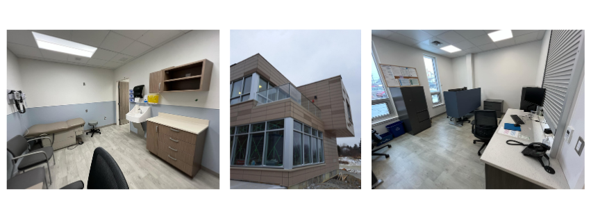 An image of a new exam room in the Clare Health Centre expansion.