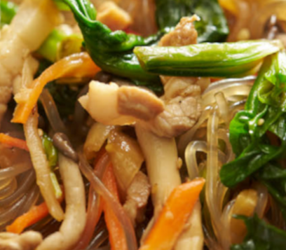 Japchae, Korean glass noodles