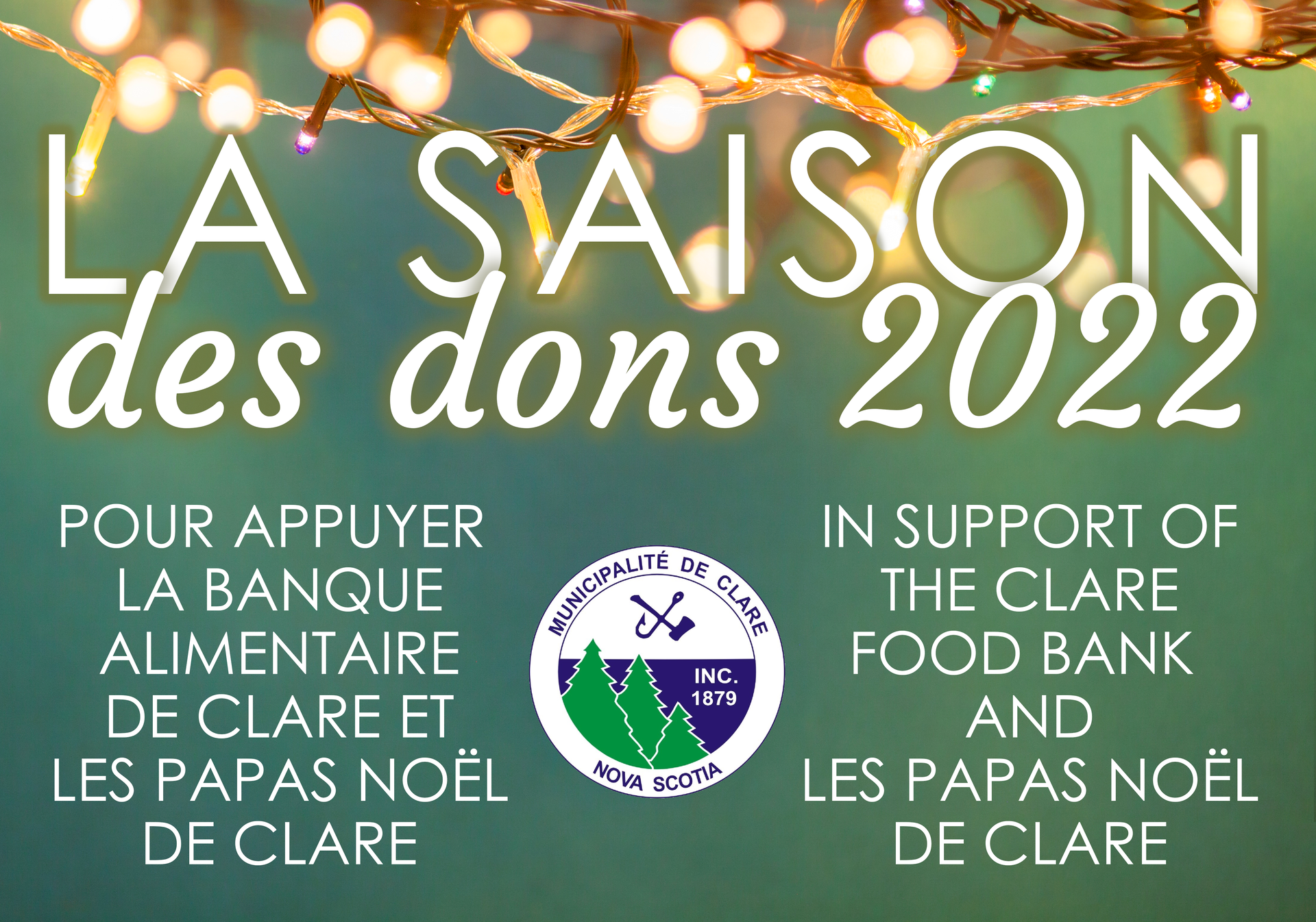 Affiche pour la Saison des dons 2022