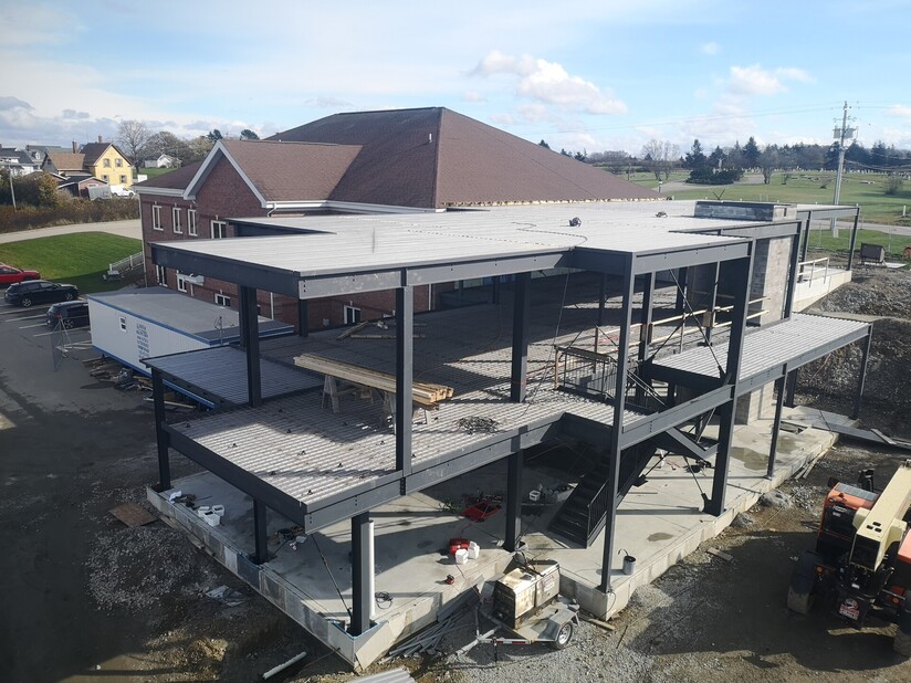 An image of the Clare Health Centre expansion under construction.